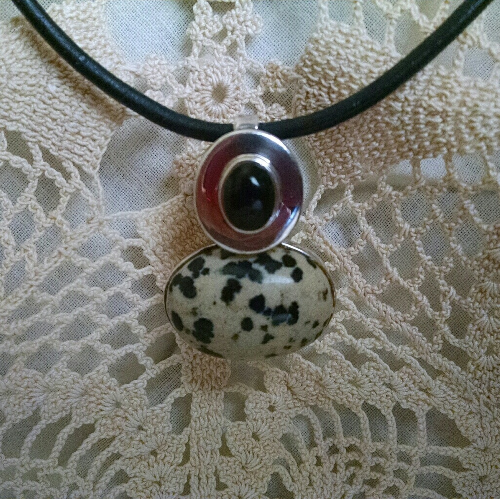 Rare/Retired Silpada Jasper/Onyx Pendant